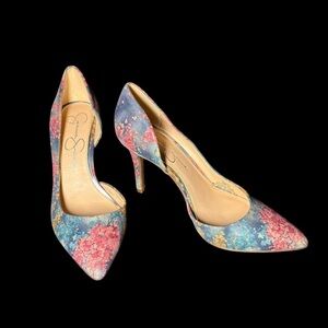 Jessica Simpson Multicolor Floral Heels